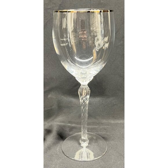 4 Lenox Crystal Madison Platinum Trim Water Goblets Glasses 8 1/2" - Picture 2 of 7